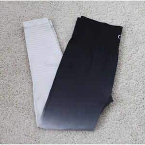 Zyia Active Black & White Ombre Performance High Rise 7/8 Leggings Size XL